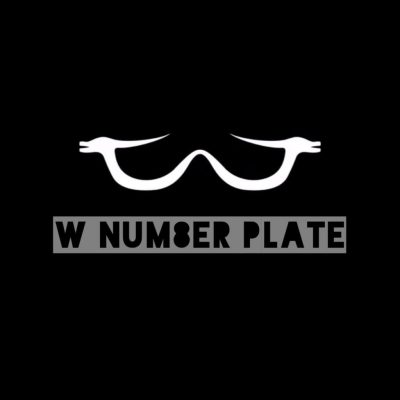 w num8er plate